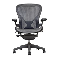 Aeron Chair By Herman Miller - Highly Adjustable Posture Fit - Carbon - Madison Seating