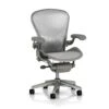 Aeron Fully Loaded Posture Fit - Titanium - By Herman Miller - Madison Seating -Executive Chairs Sales Aeron Fully Loaded Adjustable Lumbar Titanium By Herman Miller