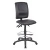 Armless Drafting Stool With Black CaressoftPlus Upholstery By Boss Office Products - Madison Seating