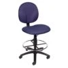 Armless Drafting Stool With Blue Crepe Fabric Upholstery By Boss Office Products - Madison Seating -Executive Chairs Sales Armless Drafting Stool with Blue Crepe Fabric Upholstery by Boss Office Products