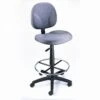Armless Drafting Stool With Gray Crepe Fabric Upholstery By Boss Office Products - Madison Seating -Executive Chairs Sales Armless Drafting Stool with Gray Crepe Fabric Upholstery by Boss Office Products