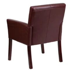 Burgundy Leather Executive Side Reception Chair With Mahogany Legs - By Flash Furniture - Madison Seating -Executive Chairs Sales Burgundy Leather Executive Side Reception Chair with Mahogany Legs by Flash Furniture 2