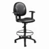 Caressoft Drafting Stool With Adjustable Arms By Boss Office Products - Madison Seating 2 Caressoft Drafting Stool With Adjustable Arms By Boss Office Products - Madison Seating -Executive Chairs Sales Caressoft Drafting Stool with Adjustable Arms by Boss Office Products