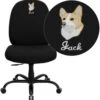 Embroidered HERCULES Series Big & Tall 400 Lb. Rated Black Fabric Executive Swivel Chair - By Flash Furniture - Madison Seating -Executive Chairs Sales Embroidered HERCULES Series Big Tall 400 lb. Rated Black Fabric Executive Swivel Chair by Flash Furniture