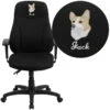 Embroidered High Back Black Fabric Multifunction Ergonomic Swivel Task Chair With Adjustable Arms - By Flash Furniture - Madison Seating -Executive Chairs Sales Embroidered High Back Black Fabric Multifunction Ergonomic Swivel Task Chair with Adjustable Arms by Flash Furniture