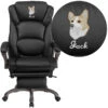 Embroidered High Back Black Leather Executive Reclining Swivel Chair With Arms - By Flash Furniture - Madison Seating -Executive Chairs Sales Embroidered High Back Black Leather Executive Reclining Swivel Chair with Arms by Flash Furniture