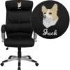 Embroidered High Back Black Leather Executive Swivel Chair - By Flash Furniture - Madison Seating