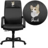 Embroidered High Back Black Leather Executive Swivel Chair With Memory Foam Padding With Arms - By Flash Furniture - Madison Seating -Executive Chairs Sales Embroidered High Back Black Leather Executive Swivel Chair with Memory Foam Padding with Arms by Flash Furniture