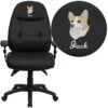 Embroidered High Back Black Leather Multifunction Executive Swivel Chair With Adjustable Arms - By Flash Furniture - Madison Seating -Executive Chairs Sales Embroidered High Back Black Leather Multifunction Executive Swivel Chair with Adjustable Arms by Flash Furniture