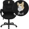 Embroidered High Back Black Microfiber Contemporary Executive Swivel Chair With Arms - By Flash Furniture - Madison Seating -Executive Chairs Sales Embroidered High Back Black Microfiber Contemporary Executive Swivel Chair with Arms by Flash Furniture