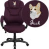 Embroidered High Back Grape Microfiber Contemporary Executive Swivel Chair With Arms - By Flash Furniture - Madison Seating 2 Embroidered High Back Grape Microfiber Contemporary Executive Swivel Chair With Arms - By Flash Furniture - Madison Seating -Executive Chairs Sales Embroidered High Back Grape Microfiber Contemporary Executive Swivel Chair with Arms by Flash Furniture