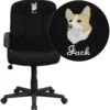 Embroidered Mid-Back Black Fabric Executive Swivel Chair With Nylon Arms - By Flash Furniture - Madison Seating 2 Embroidered Mid-Back Black Fabric Executive Swivel Chair With Nylon Arms - By Flash Furniture - Madison Seating -Executive Chairs Sales Embroidered Mid Back Black Fabric Executive Swivel Chair with Nylon Arms by Flash Furniture