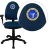 Embroidered Mid-Back Navy Blue Fabric Multifunction Swivel Task Chair With Adjustable Lumbar Support And Adjustable Arms - By Flash Furniture - Madison Seating -Executive Chairs Sales Embroidered Mid Back Navy Blue Fabric Multifunction Swivel Task Chair with Adjustable Lumbar Support and Adjustable Arms by Flash Furniture
