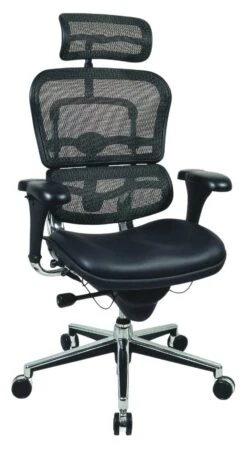 Ergohuman LEM4ERG High Back Mesh Executive Chair, Black - Madison Seating