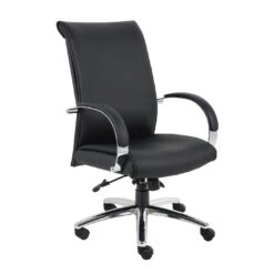 Executive Office Chair With Black CaressoftPlus Upholstery By Boss Office Products - Madison Seating