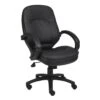 Executive Office Chair With Black LeatherPlus Upholstery By Boss Office Products - Madison Seating -Executive Chairs Sales Executive Office Chair with Black LeatherPlus Upholstery by Boss Office Products