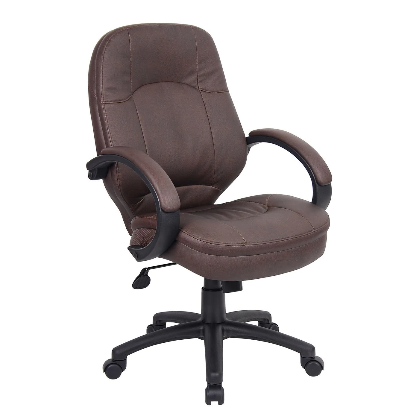 Executive Office Chair With Bomber Brown LeatherPlus Upholstery By Boss Office Products - Madison Seating 3 Executive Office Chair With Bomber Brown LeatherPlus Upholstery By Boss Office Products - Madison Seating