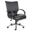 Executive Office Chair With Chrome Finish - With Knee Tilt By Boss Office Products - Madison Seating -Executive Chairs Sales Executive Office Chair with Chrome Finish With Knee Tilt by Boss Office Products 1