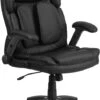 Extreme Comfort High Back Black Leather Executive Swivel Chair With Flip-Up Arms - By Flash Furniture - Madison Seating