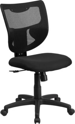 Galaxy Mid-Back Designer Black Mesh Back Swivel Task Chair - By Flash Furniture - Madison Seating