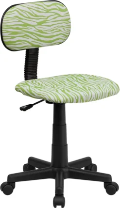 Green And White Zebra Print Swivel Task Chair - By Flash Furniture - Madison Seating