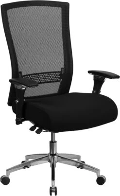 HERCULES Series 24/7 Intensive Use 300 Lb. Rated Black Mesh Multifunction Executive Swivel Chair With Seat Slider - By Flash Furniture - Madison Seating