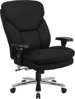 HERCULES Series 24/7 Intensive Use Big & Tall 400 Lb. Rated Black Fabric Executive Swivel Chair With Lumbar Knob - By Flash Furniture - Madison Seating
