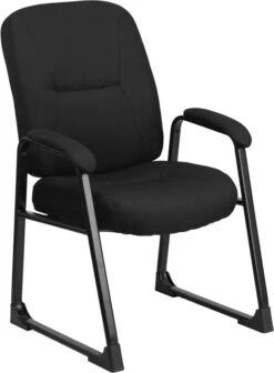 HERCULES Series Big & Tall 400 Lb. Rated Black Fabric Executive Side Chair With Sled Base - By Flash Furniture - Madison Seating