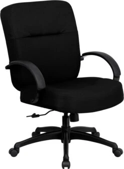 HERCULES Series Big & Tall 400 Lb. Rated Black Fabric Executive Swivel Chair With Arms - By Flash Furniture - Madison Seating
