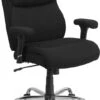 HERCULES Series Big & Tall 400 Lb. Rated Black Fabric Swivel Task Chair With Adjustable Arms - By Flash Furniture - Madison Seating -Executive Chairs Sales HERCULES Series Big Tall 400 lb. Rated Black Fabric Swivel Task Chair with Adjustable Arms by Flash Furniture