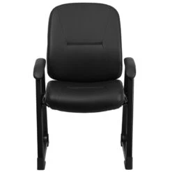 HERCULES Series Big & Tall 400 Lb. Rated Black Leather Executive Side Chair With Sled Base - By Flash Furniture - Madison Seating -Executive Chairs Sales HERCULES Series Big Tall 400 lb. Rated Black Leather Executive Side Chair with Sled Base by Flash Furniture 3