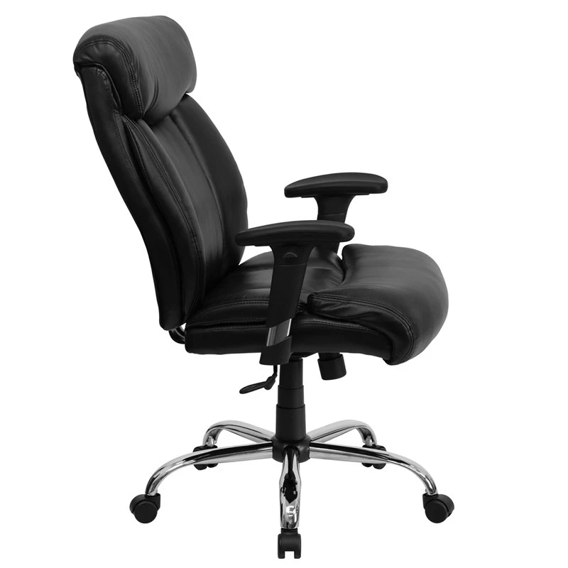 HERCULES Series Big & Tall 400 Lb. Rated Black Leather Executive Swivel Chair With Adjustable Arms - By Flash Furniture - Madison Seating 7 HERCULES Series Big & Tall 400 Lb. Rated Black Leather Executive Swivel Chair With Adjustable Arms - By Flash Furniture - Madison Seating - Image 5