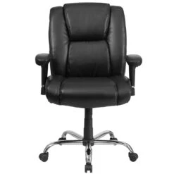 HERCULES Series Big & Tall 400 Lb. Rated Black Leather Swivel Task Chair With Adjustable Arms - By Flash Furniture - Madison Seating -Executive Chairs Sales HERCULES Series Big Tall 400 lb. Rated Black Leather Swivel Task Chair with Adjustable Arms by Flash Furniture 3 2