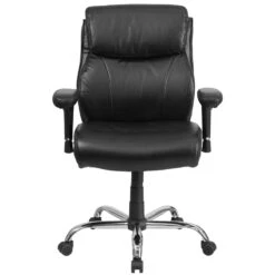 HERCULES Series Big & Tall 400 Lb. Rated Black Leather Swivel Task Chair With Adjustable Arms - By Flash Furniture - Madison Seating -Executive Chairs Sales HERCULES Series Big Tall 400 lb. Rated Black Leather Swivel Task Chair with Adjustable Arms by Flash Furniture 3