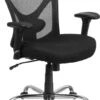 HERCULES Series Big & Tall 400 Lb. Rated Black Mesh Swivel Task Chair With Height Adjustable Back And Arms - By Flash Furniture - Madison Seating -Executive Chairs Sales HERCULES Series Big Tall 400 lb. Rated Black Mesh Swivel Task Chair with Height Adjustable Back and Arms by Flash Furniture