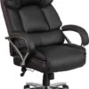 HERCULES Series Big & Tall 500 Lb. Rated Black Leather Executive Swivel Chair With Chrome Base And Arms - By Flash Furniture - Madison Seating -Executive Chairs Sales HERCULES Series Big Tall 500 lb. Rated Black Leather Executive Swivel Chair with Chrome Base and Arms by Flash Furniture