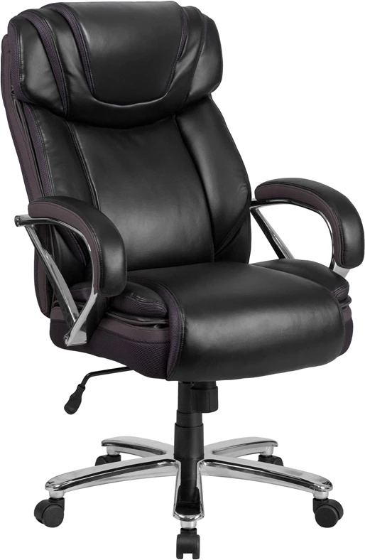 HERCULES Series Big & Tall 500 Lb. Rated Black Leather Executive Swivel Chair With Extra Wide Seat - By Flash Furniture - Madison Seating 3 HERCULES Series Big & Tall 500 Lb. Rated Black Leather Executive Swivel Chair With Extra Wide Seat - By Flash Furniture - Madison Seating