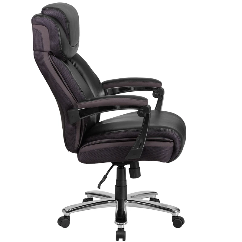HERCULES Series Big & Tall 500 Lb. Rated Black Leather Executive Swivel Chair With Height Adjustable Headrest - By Flash Furniture - Madison Seating 4 HERCULES Series Big & Tall 500 Lb. Rated Black Leather Executive Swivel Chair With Height Adjustable Headrest - By Flash Furniture - Madison Seating - Image 2