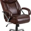HERCULES Series Big & Tall 500 Lb. Rated Brown Leather Executive Swivel Chair With Extra Wide Seat - By Flash Furniture - Madison Seating -Executive Chairs Sales HERCULES Series Big Tall 500 lb. Rated Brown Leather Executive Swivel Chair with Extra Wide Seat by Flash Furniture