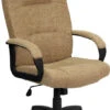 High Back Beige Fabric Executive Swivel Chair With Arms - By Flash Furniture - Madison Seating -Executive Chairs Sales High Back Beige Fabric Executive Swivel Chair with Arms by Flash Furniture