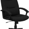 High Back Black Fabric Executive Swivel Chair With Arms - By Flash Furniture - Madison Seating -Executive Chairs Sales High Back Black Fabric Executive Swivel Chair with Arms by Flash Furniture