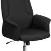High Back Black Fabric Executive Swivel Chair With Chrome Base And Fully Upholstered Arms - By Flash Furniture - Madison Seating 2 High Back Black Fabric Executive Swivel Chair With Chrome Base And Fully Upholstered Arms - By Flash Furniture - Madison Seating -Executive Chairs Sales High Back Black Fabric Executive Swivel Chair with Chrome Base and Fully Upholstered Arms by Flash Furniture