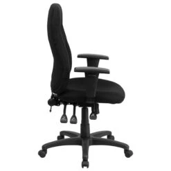 High Back Black Fabric Multifunction Ergonomic Swivel Task Chair With Adjustable Arms - By Flash Furniture - Madison Seating 7 High Back Black Fabric Multifunction Ergonomic Swivel Task Chair With Adjustable Arms - By Flash Furniture - Madison Seating -Executive Chairs Sales High Back Black Fabric Multifunction Ergonomic Swivel Task Chair with Adjustable Arms by Flash Furniture 1