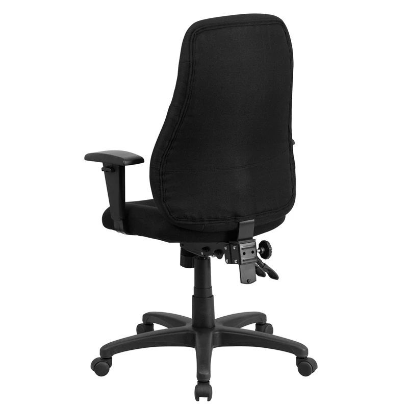 High Back Black Fabric Multifunction Ergonomic Swivel Task Chair With Adjustable Arms - By Flash Furniture - Madison Seating 5 High Back Black Fabric Multifunction Ergonomic Swivel Task Chair With Adjustable Arms - By Flash Furniture - Madison Seating - Image 3