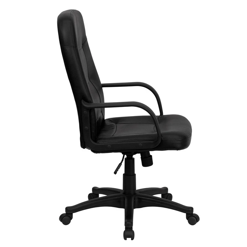 High Back Black Glove Vinyl Executive Swivel Chair With Arms - By Flash Furniture - Madison Seating 4 High Back Black Glove Vinyl Executive Swivel Chair With Arms - By Flash Furniture - Madison Seating - Image 2