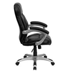 High Back Black Leather Contemporary Executive Swivel Chair With Arms - By Flash Furniture - Madison Seating -Executive Chairs Sales High Back Black Leather Contemporary Executive Swivel Chair with Arms by Flash Furniture 2