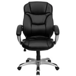 High Back Black Leather Contemporary Executive Swivel Chair With Arms - By Flash Furniture - Madison Seating -Executive Chairs Sales High Back Black Leather Contemporary Executive Swivel Chair with Arms by Flash Furniture 6