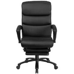 High Back Black Leather Executive Reclining Swivel Chair With Comfort Coil Seat Springs And Arms - By Flash Furniture - Madison Seating -Executive Chairs Sales High Back Black Leather Executive Reclining Swivel Chair with Comfort Coil Seat Springs and Arms by Flash Furniture 3 1