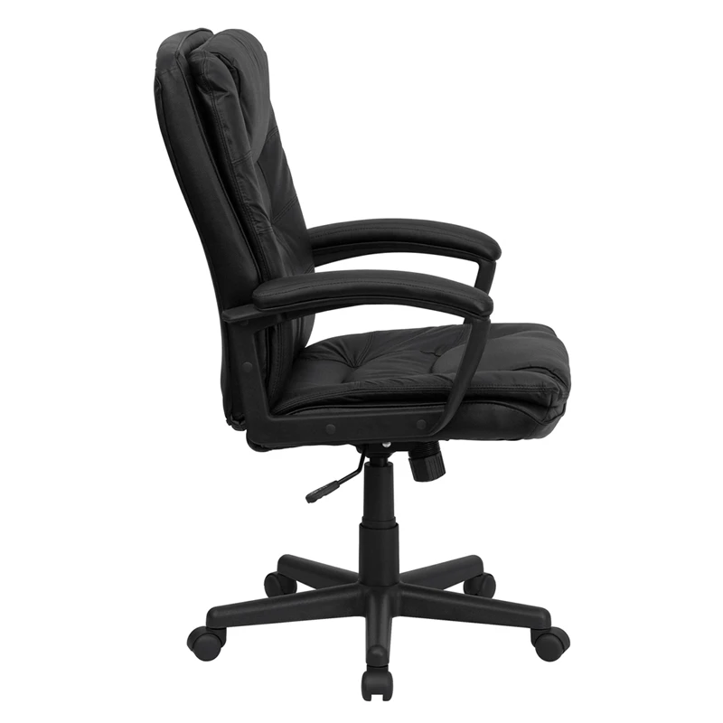High Back Black Leather Executive Swivel Chair With Arms - By Flash Furniture - Madison Seating 4 High Back Black Leather Executive Swivel Chair With Arms - By Flash Furniture - Madison Seating - Image 2