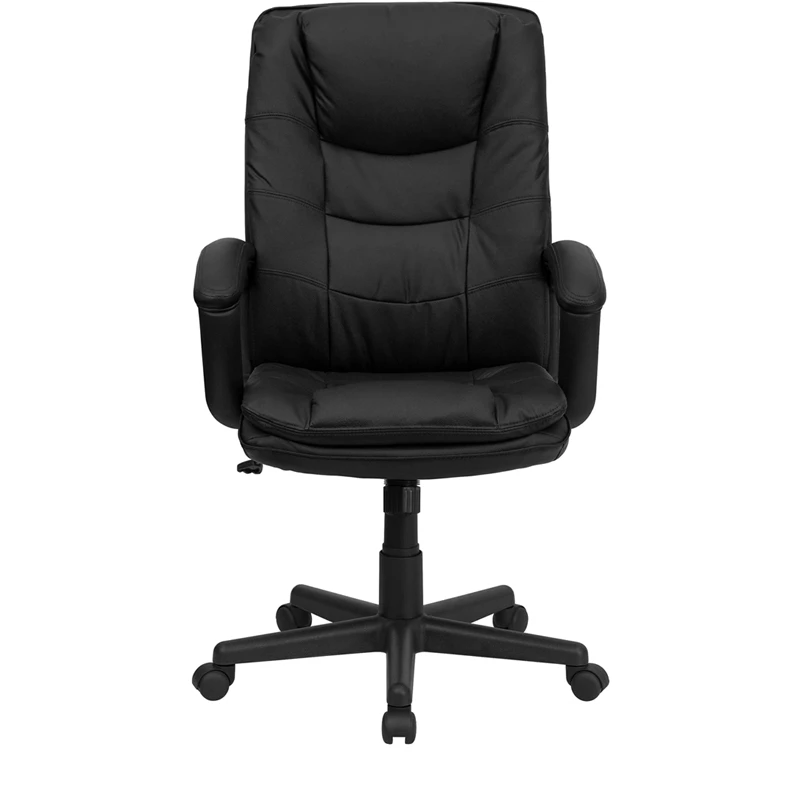 High Back Black Leather Executive Swivel Chair With Arms - By Flash Furniture - Madison Seating 6 High Back Black Leather Executive Swivel Chair With Arms - By Flash Furniture - Madison Seating - Image 4
